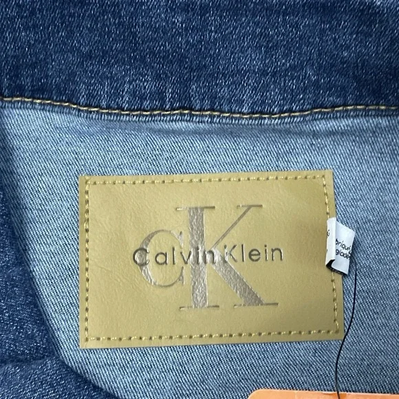 Calvin Klein New Women's Jacket Size XXL Blue Trucker Jacket a1988 - Picture 4 of 8